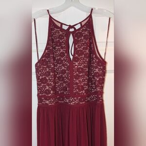 Morgan & Co. Burgundy Lace Dress